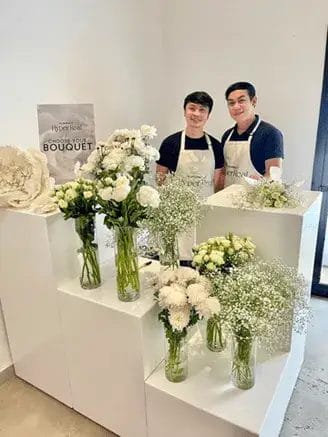 Flower shop, customized flower arrangement at MAC Hyper Real event