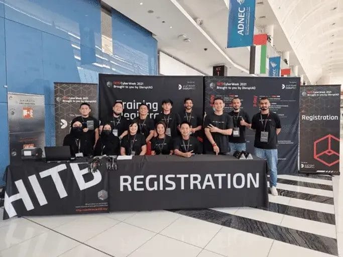 Cyber Week 2021 Registration Area team members