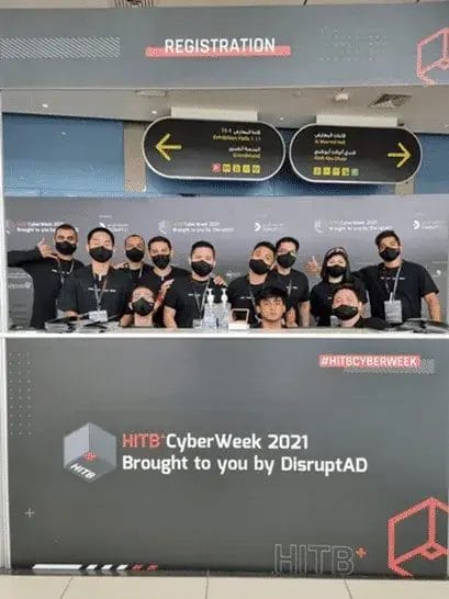 HITB Cyber Week 2021 Brought to you by DisruptAD at Registration Area