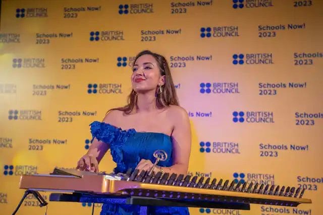 Nspyr Entertainment with Performer at British Council Schools Now 2023